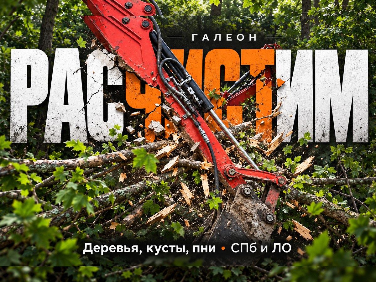 Расчистка участка от деревьев и кустарника в СПб и ЛО — Галеон