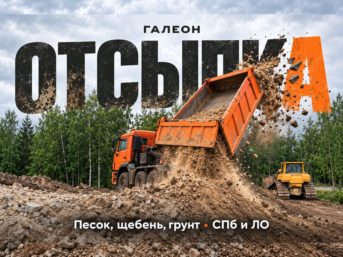 Отсыпка участка песком, щебнем, грунтом в СПб и ЛО — Галеон
