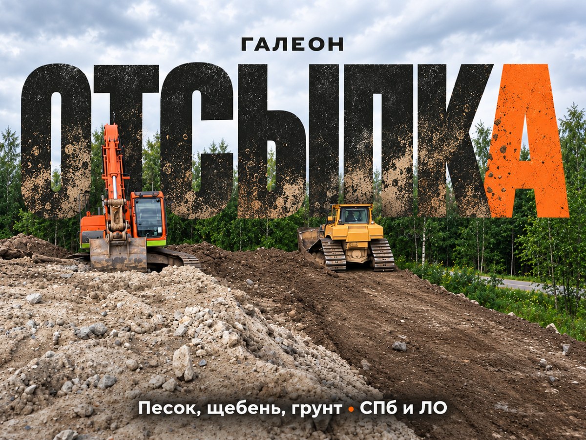 Отсыпка участка песком, щебнем, грунтом в СПб и ЛО — Галеон
